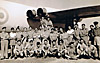 Some of 90's ground crew in Barhein en-rout to Butterworth in 1963. I'm the one with beret and glasses looking in the wrong direction. [Gordon Brodie]